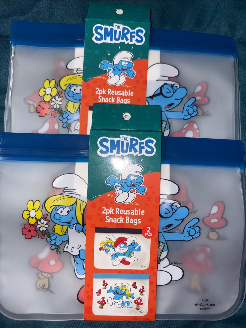 2-Pack Reusable Snack Bags - Blue